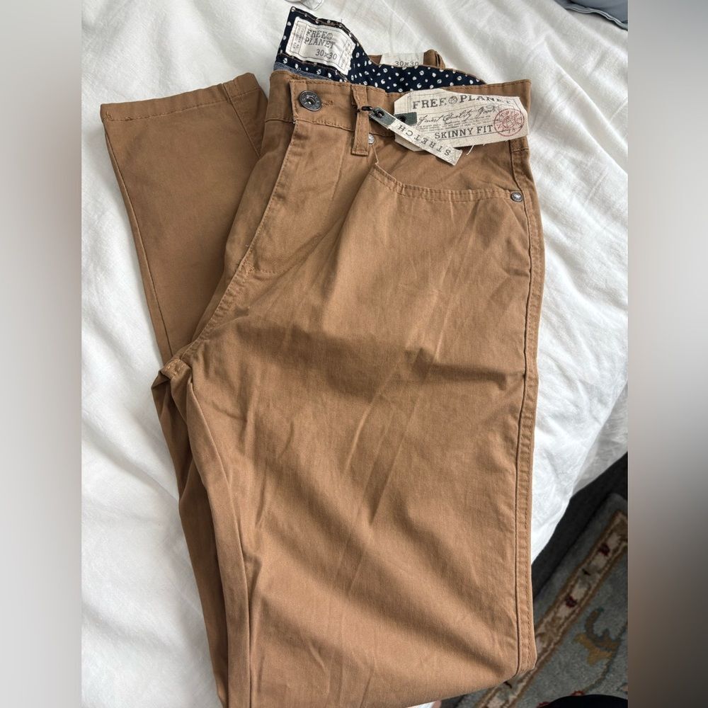 NWT Men’s Free Planet Tan Chino Pants